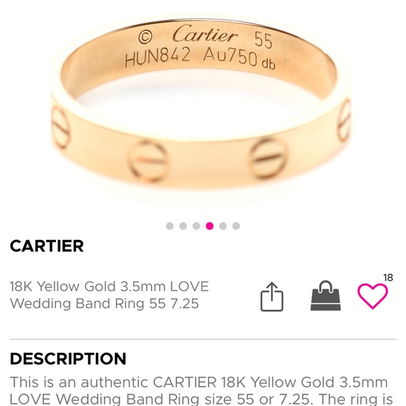 Cartier 18 k yellow gold 3.3 mm love - Picture 5 of 5